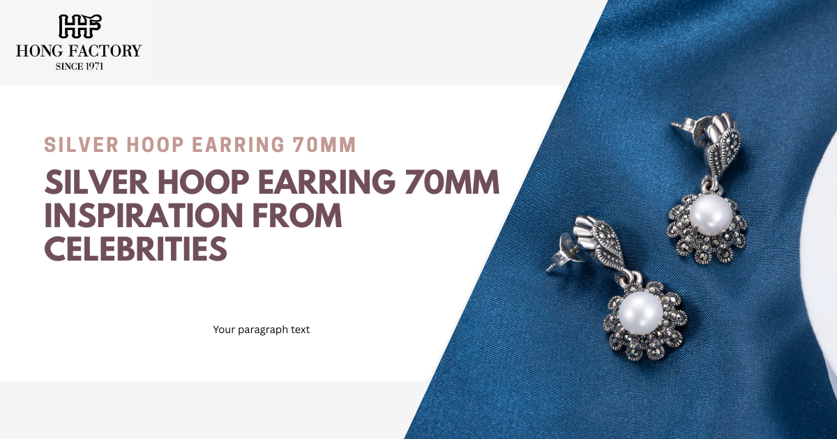 Silver Hoop Earring 70mm