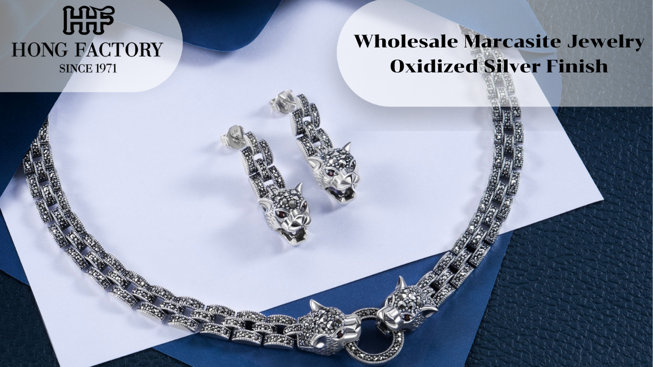 Wholesale Marcasite Jewelry Oxidized Silver Finish