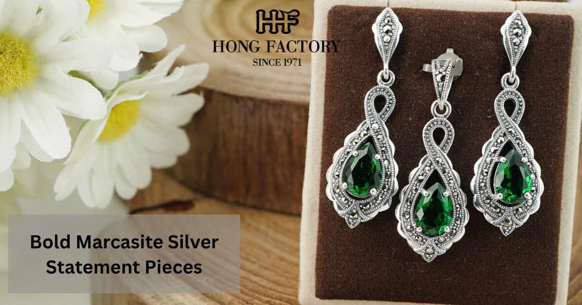 Bold Marcasite Silver Statement Pieces